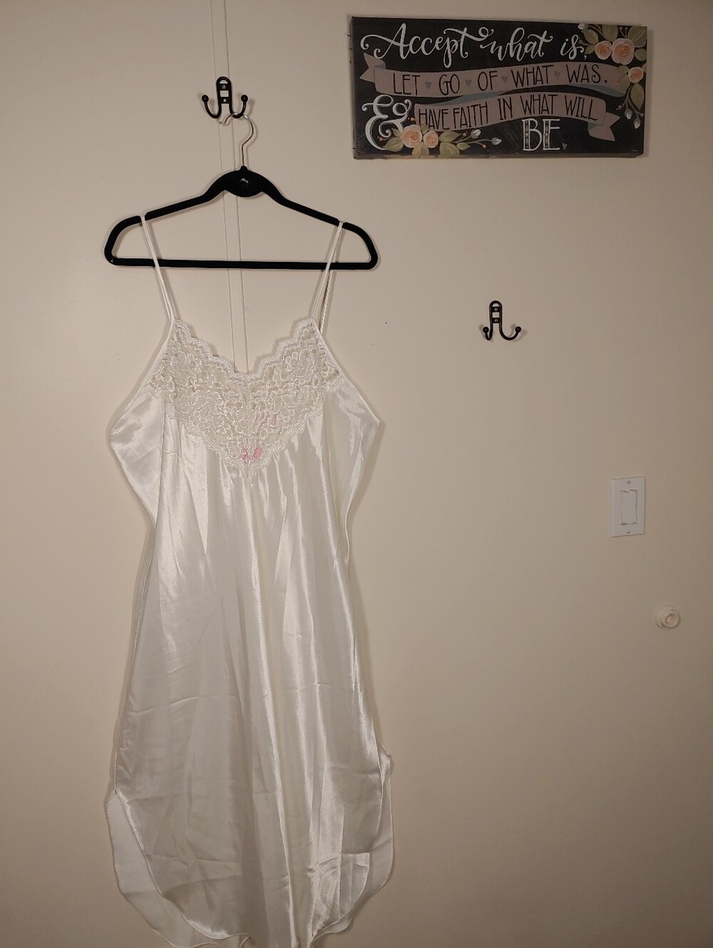 Like New Sexy Just For Women 2X White Stunning Lingerie gown - Picture 3 of 6
